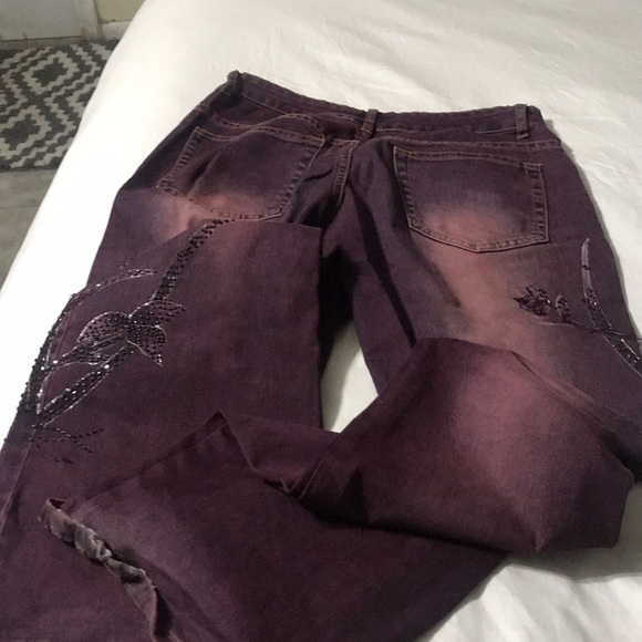 Cache purple jeans - Picture 4 of 4